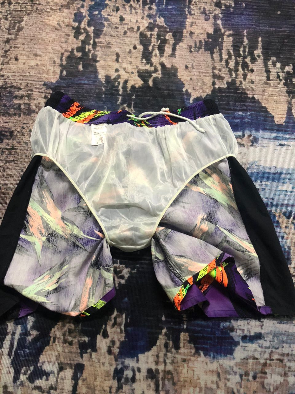 Japanese Brand Flying Hawk Surf Style Short Pants Abstract Design Size US 30 / EU 46 - 6 Thumbnail