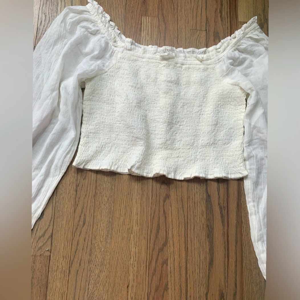 Vintage Aerie Shirt Blouse Long Sleeve White M Women Medium NWT Size M / US 6-8 / IT 42-44 - 3 Thumbnail