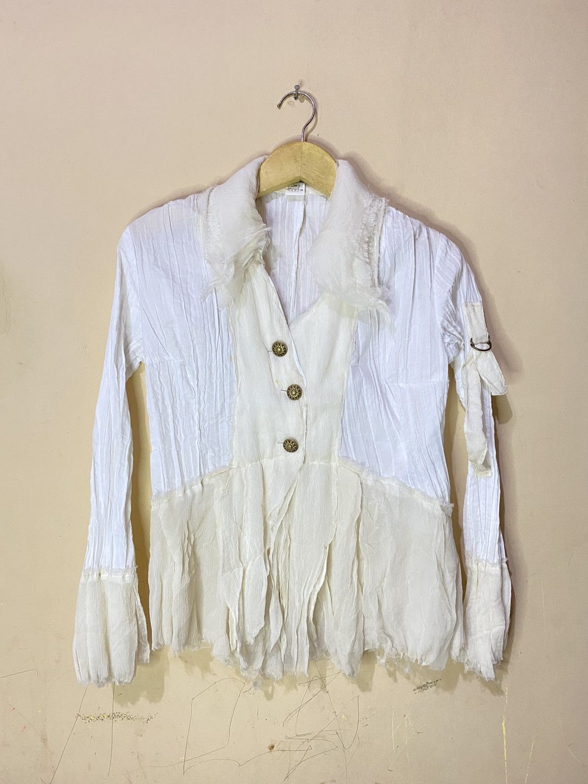 Japanese Brand 2000s Gothic Style by Tiina Laakkonen Italy Blouse Size XS / US 0-2 / IT 36-38 - 1 Thumbnail