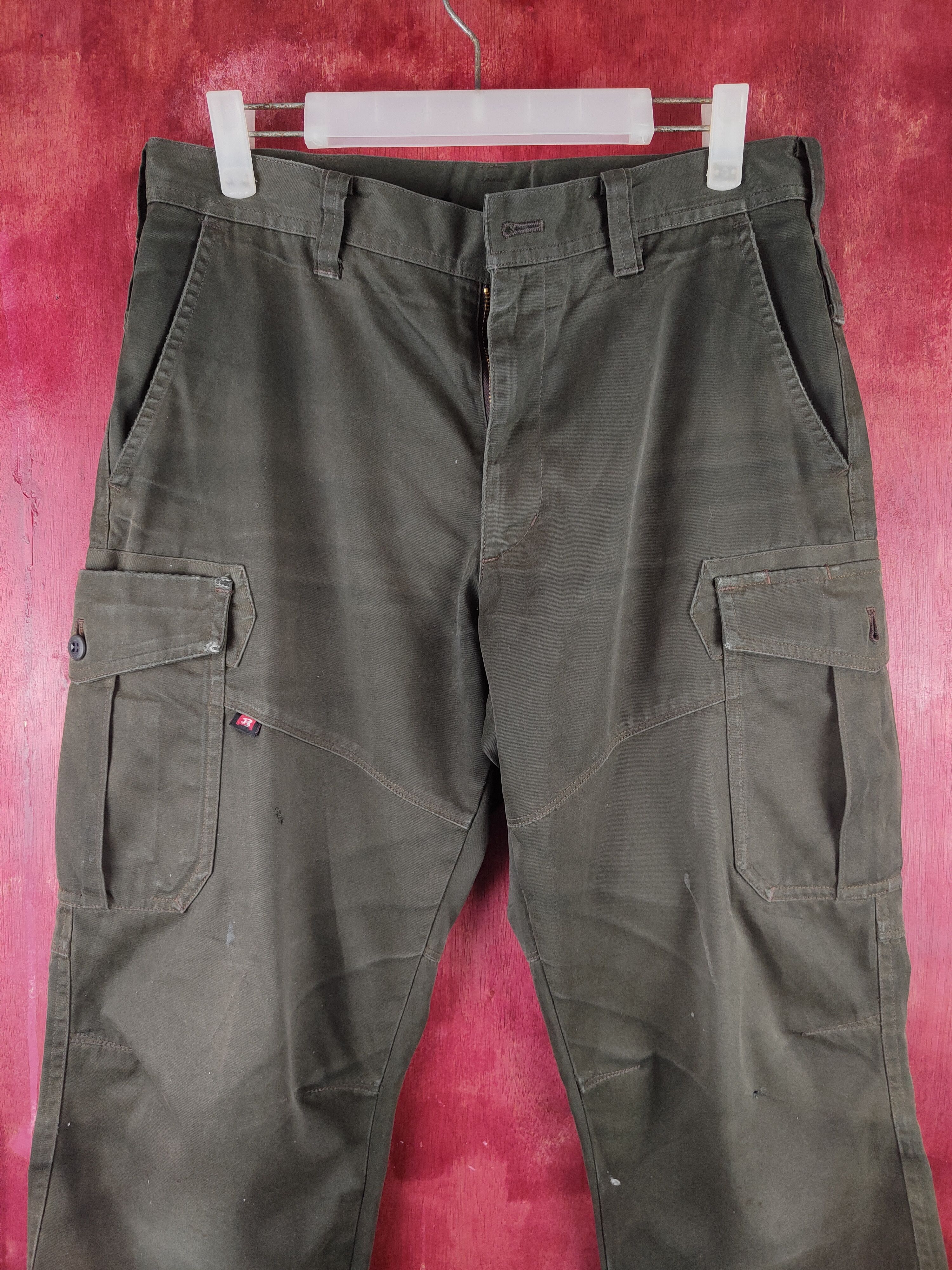 Japanese Brand Burtle Dark Brown Multipocket Cargo Pants N#S48 Size US 30 / EU 46 - 2 Thumbnail