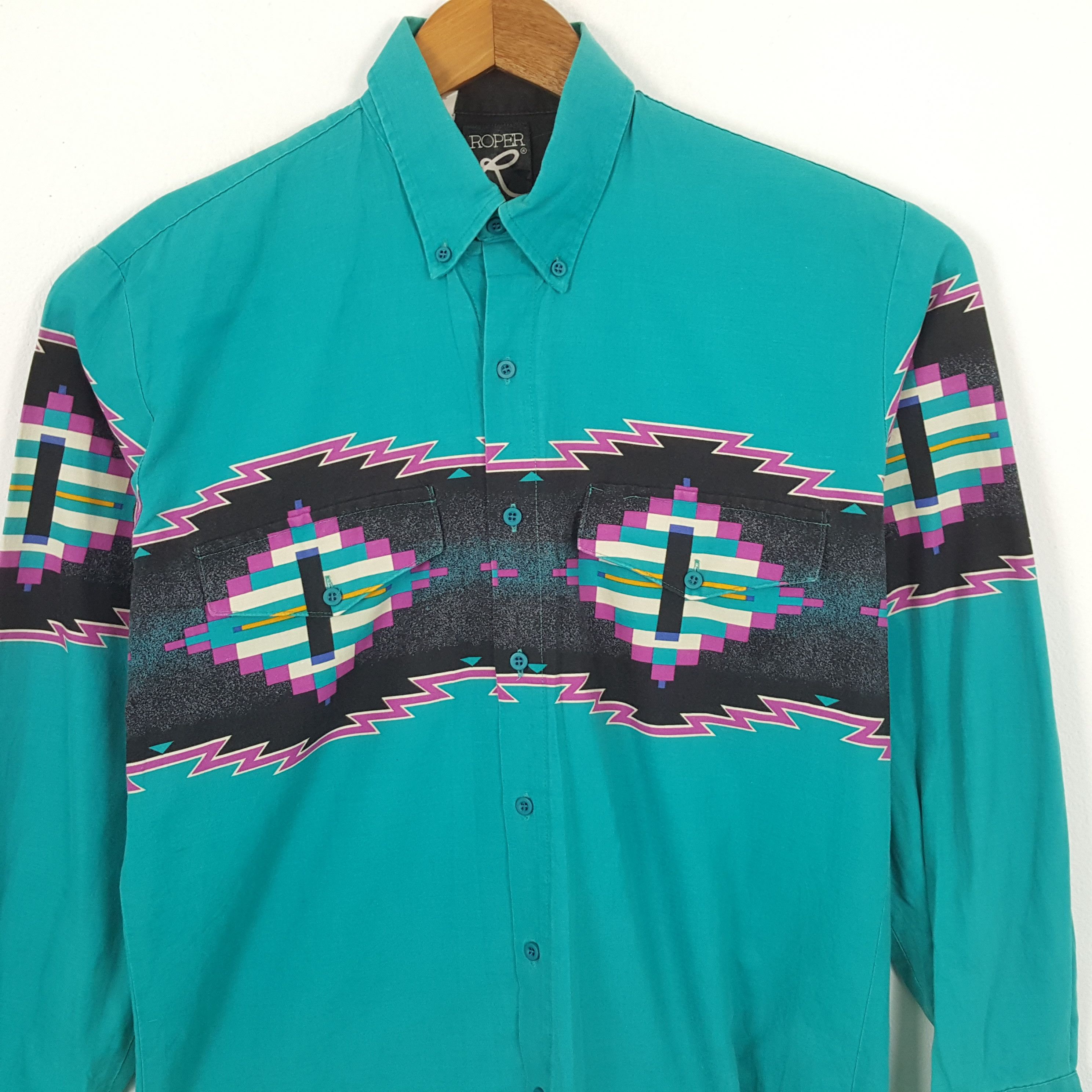 Roper × Vintage Vintage ROPER American Western Style Long Sleeve Shirts Size US M / EU 48-50 / 2 - 2 Thumbnail
