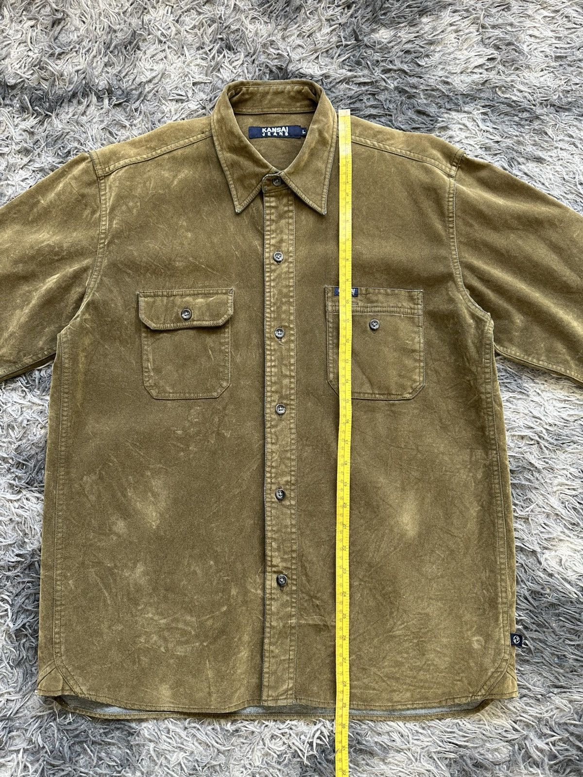 Kansai Yamamoto 00's Kansai Jeans moleskin denim shirt Size US L / EU 52-54 / 3 - 18 Thumbnail