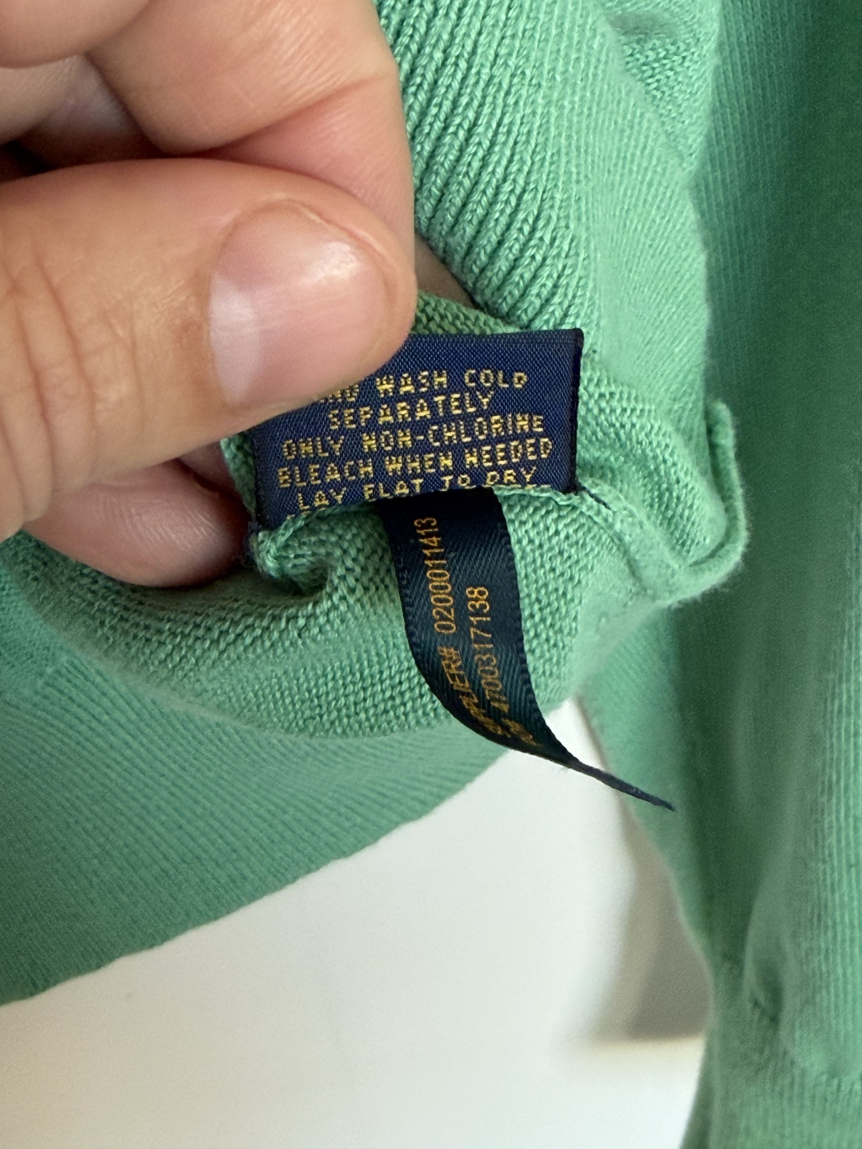 Polo Ralph Lauren Polo Golf Ralph Lauren Green Quarter Zip Sweater Pink Pony M Size US M / EU 48-50 / 2 - 8 Thumbnail