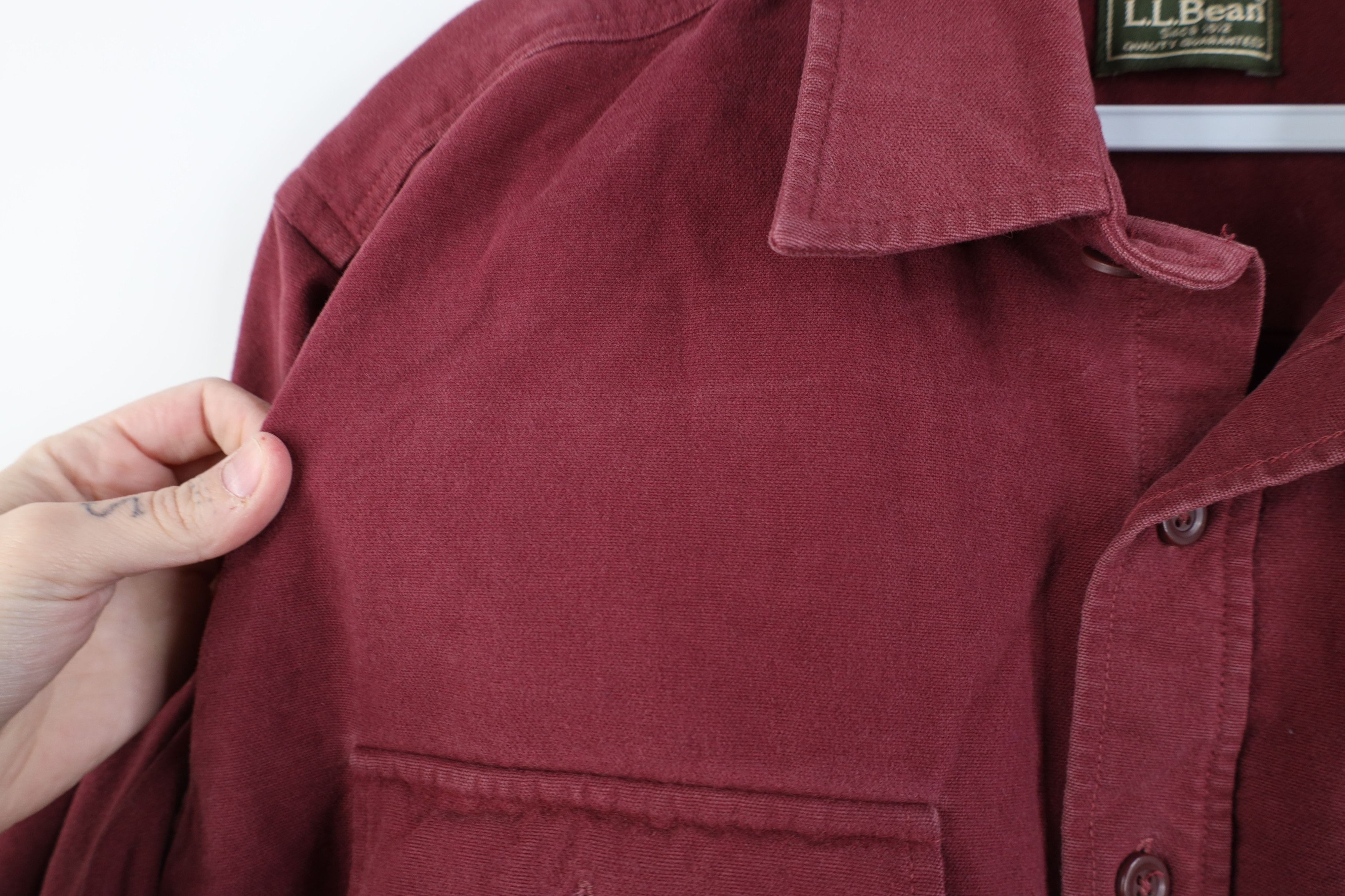 L.L. Bean Vintage LL Bean Chamois Cloth Collared Button Shirt Red Size US L / EU 52-54 / 3 - 9 Thumbnail