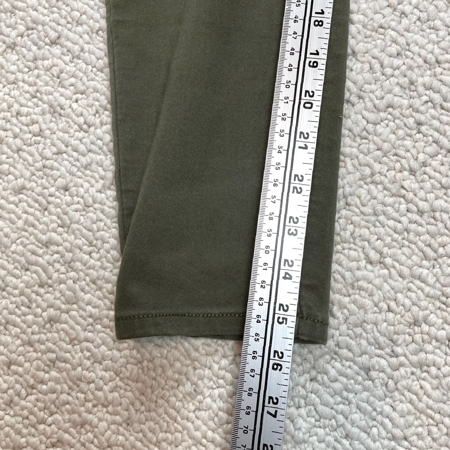 Tommy Hilfiger VINTAGE Tommy Hilfiger Ankle Pants Womens 8 Green Pull On Straight Stretch Zip Pockets Size 30" / US 8 / IT 44 - 3 Thumbnail