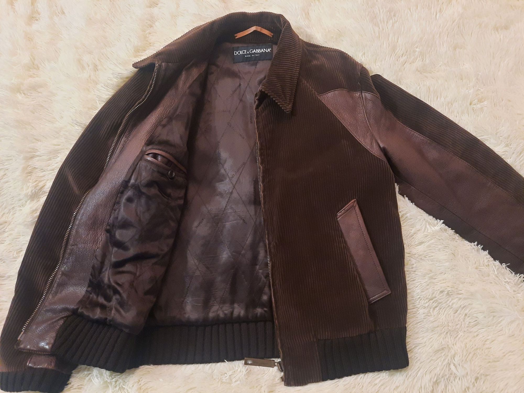 Dolce & Gabbana Dolce Gabbana Velvet Leather Jacket Size US L / EU 52-54 / 3 - 2 Thumbnail