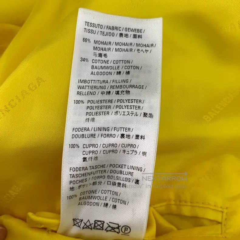Balenciaga Balenciaga Yellow Mohair Collar Fur Jacket Size XXS / US 00 / IT 34 - 7 Thumbnail