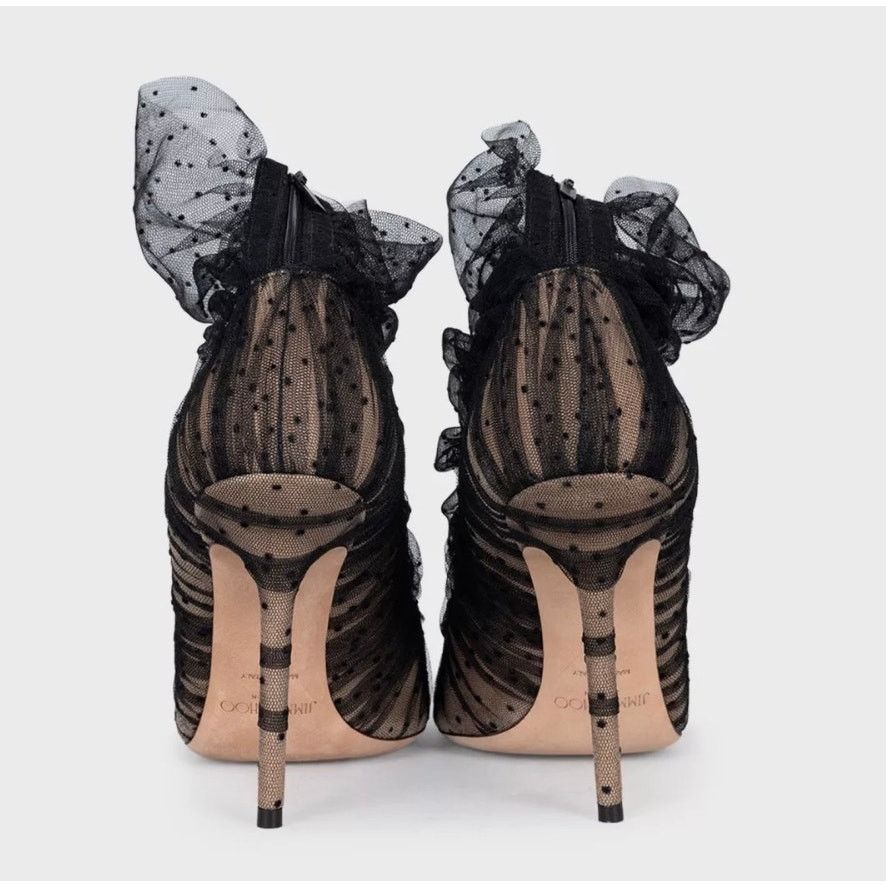 Jimmy Choo Jimmy Choo Suede & Mesh Pointed Toe Pumps Sz.40 Size US 10 / IT 40 - 4 Thumbnail
