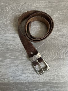 Levi's Vintage LVC 80s 90s Made in Italy Brown Genuine Leather Belt