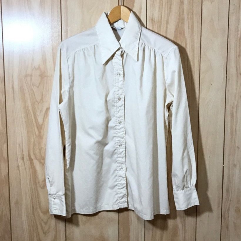 Other Ship'n Shore Vintage Pleated Collared Long Sleeve Top 16 Size XXL / US 16-18 / IT 52-54 - 1 Thumbnail