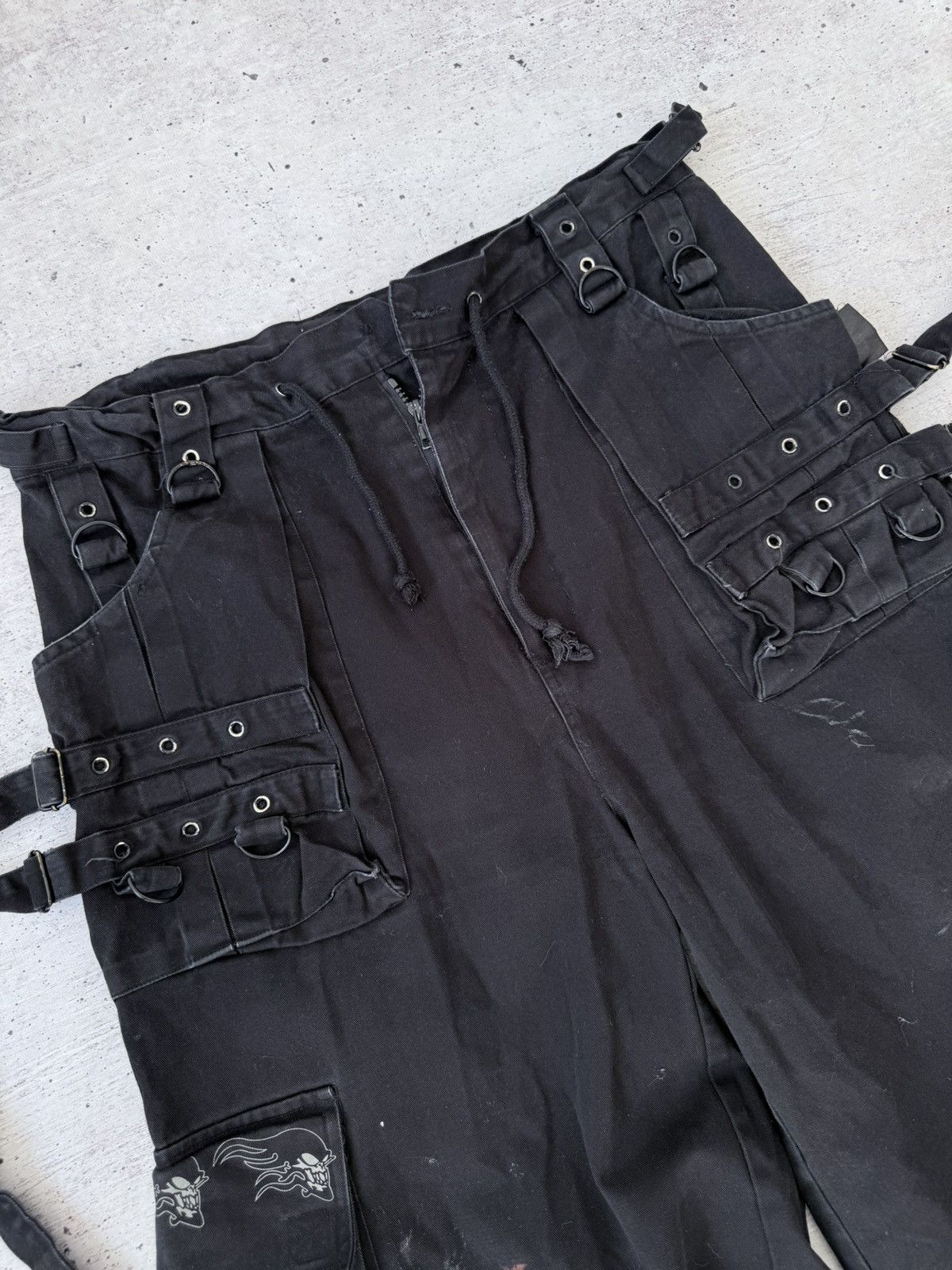 Other Vintage Y2K Cyber Goth Bondage Cargo Pants Multi Pocket Size US 33 - 13 Thumbnail