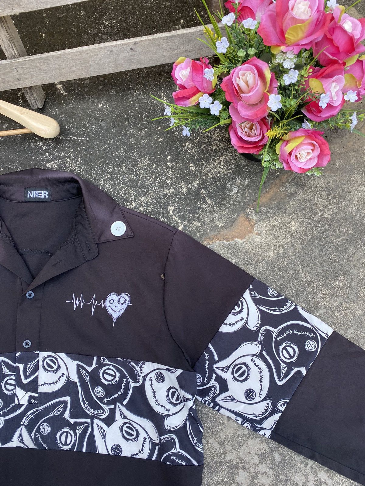 Japanese Brand 🔥 Steals 🔥 Japanese Brand Nier Shirt Half Button Size US XL / EU 56 / 4 - 5 Thumbnail