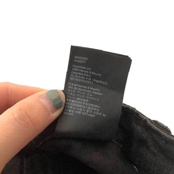 H&M H&M Denim Mini Skirt Womens 6 High Waisted Black Cotton High Low Casual Size 28" / US 6 / IT 42 - 7 Thumbnail