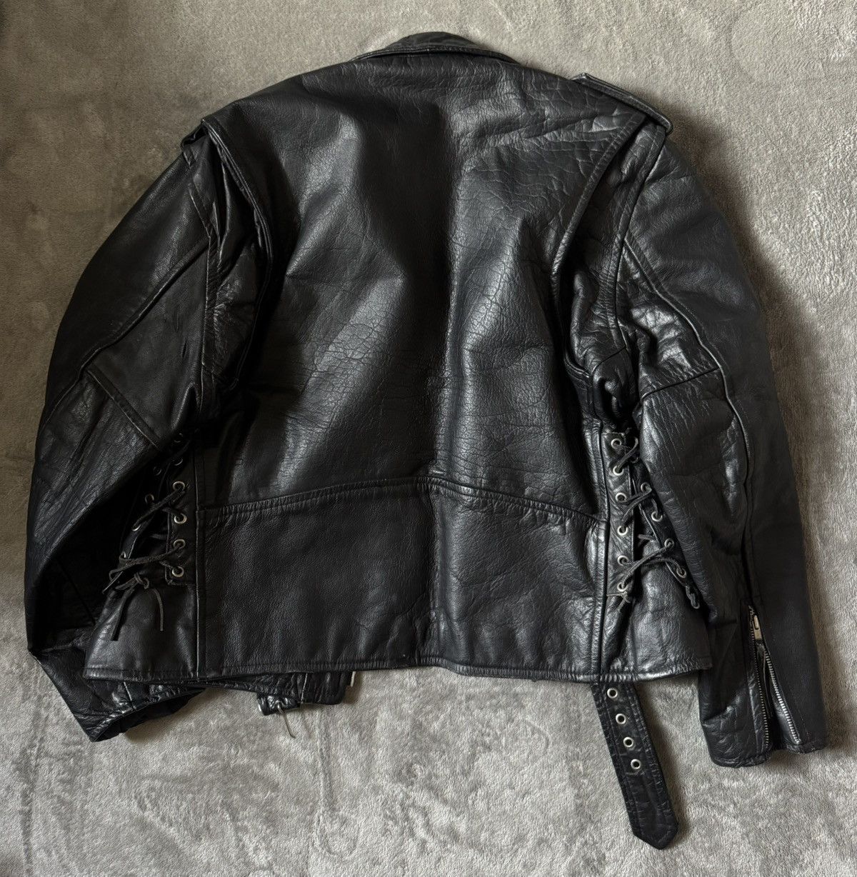 Other Vintage Black Leather Biker Jacket Size US S / EU 44-46 / 1 - 5 Thumbnail