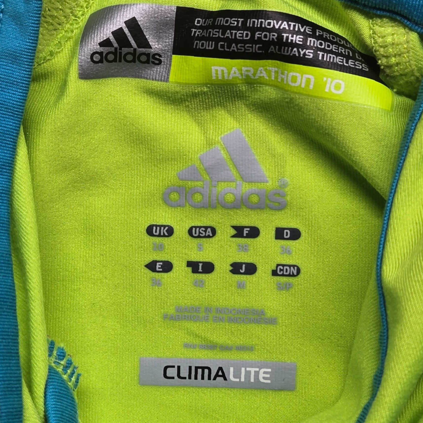 Adidas adidas Marathon 10 Climalite Green Lightweight Sweatshirt Women's Size S Small Shirt Climalite Running & Jogging Womens Green 90s? Size S / US 4 / IT 40 - 3 Thumbnail