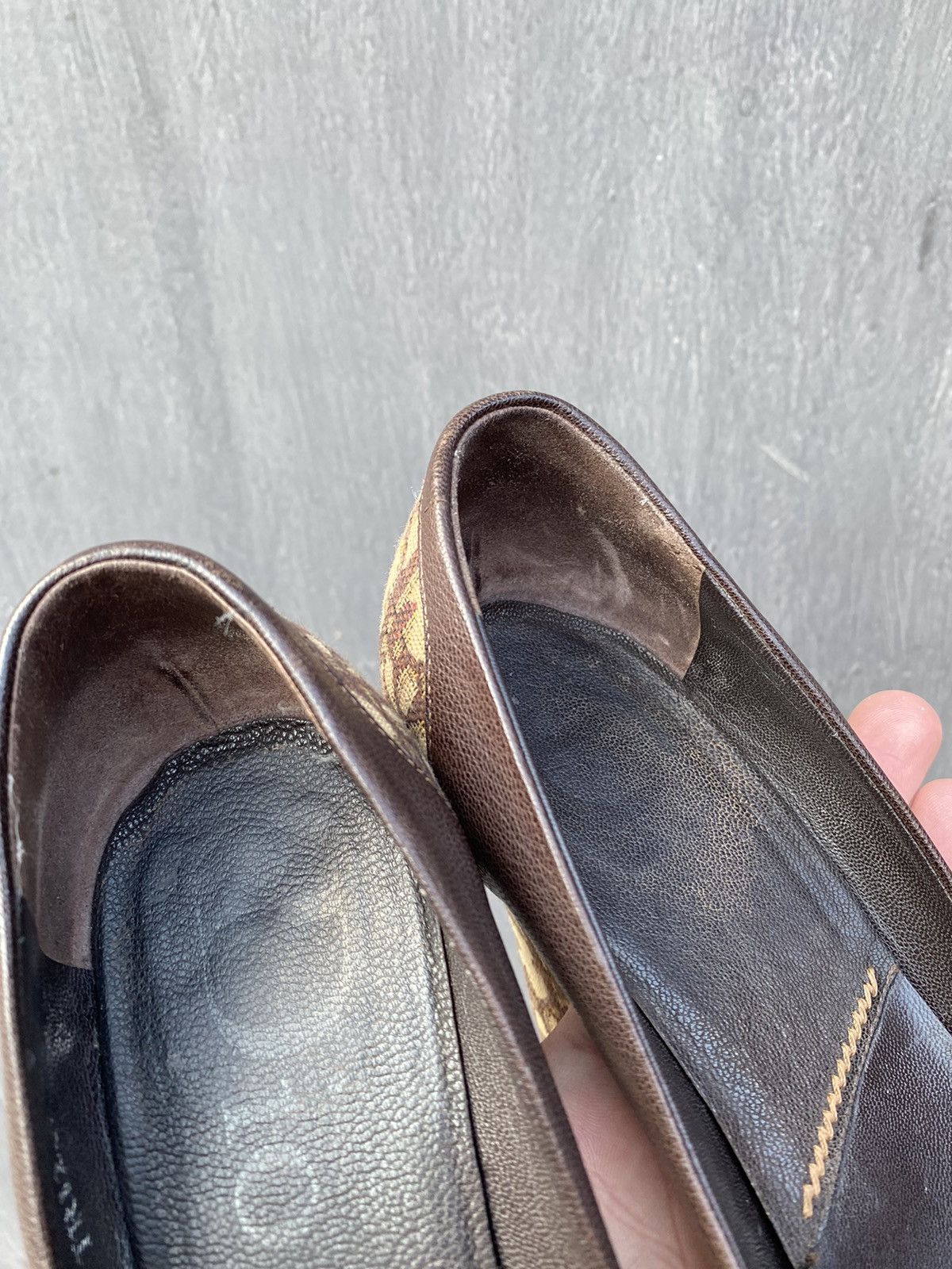 Dior × Vintage Christian Dior Monogram Leather Heels size 38 Size US 9 / IT 39 - 9 Thumbnail