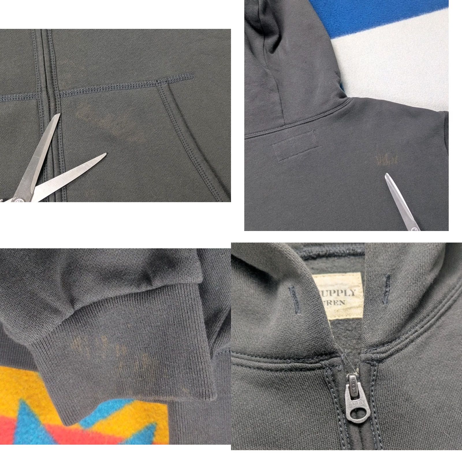 Polo Ralph Lauren Ralph Lauren Denim & Supply Hoodie Full Zip Arm Pocket Save The Buffalo 2XL Gray Size US XXL / EU 58 / 5 - 8 Thumbnail