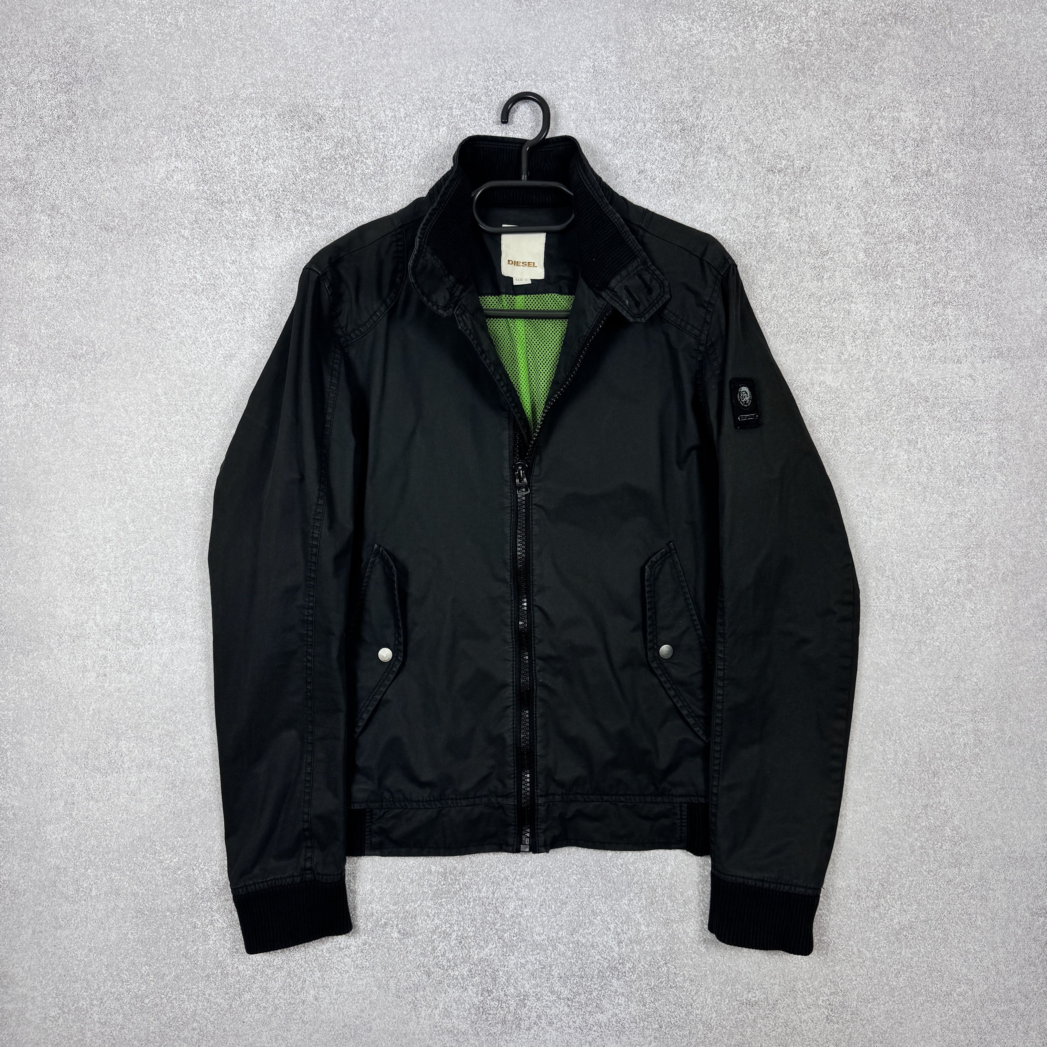 Diesel Men`s DIESEL Black Cotton Bomber Jacket Size S-M Size US S / EU 44-46 / 1 - 1 Thumbnail