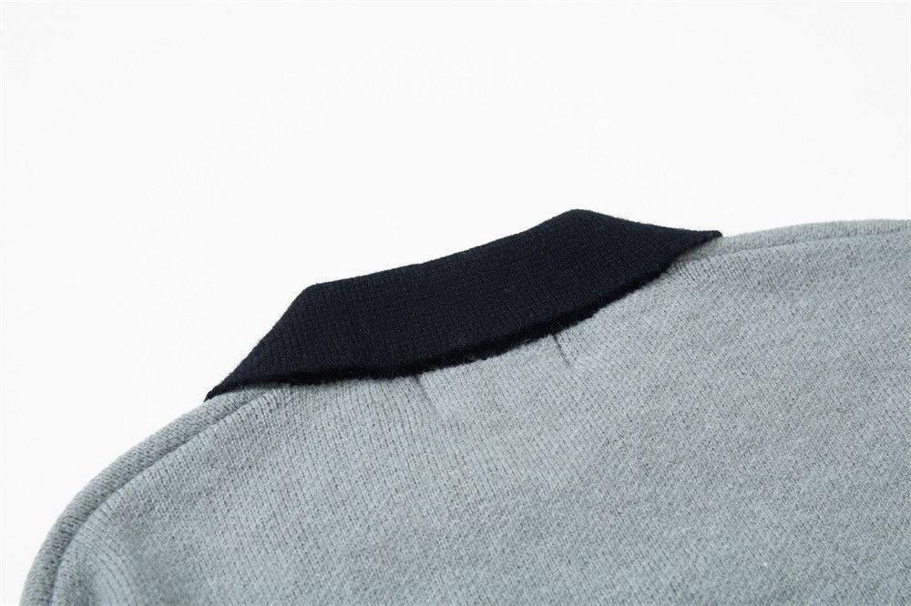 Vintage Men's trendy knitted Polo lapel sweater Size US M / EU 48-50 / 2 - 6 Thumbnail