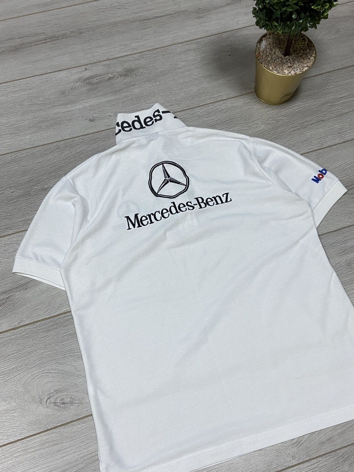Mercedes-Benz Mercedes Benz big logo vintage polo Size US L / EU 52-54 / 3 - 11 Thumbnail