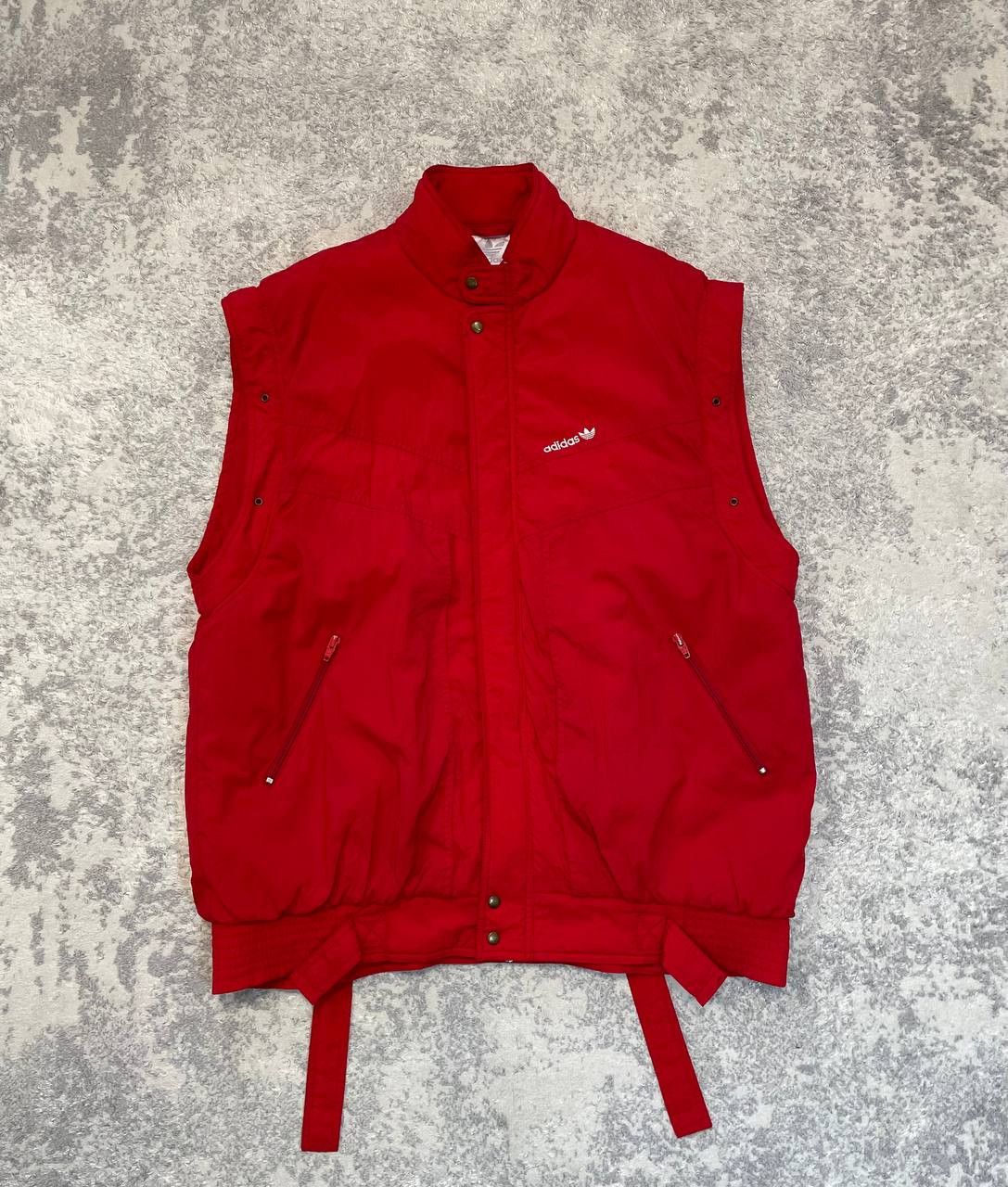 Adidas Vintage Adidas Originals Vest Red Trefoil Sleeveless Jacket Size US XL / EU 56 / 4 - 1 Thumbnail
