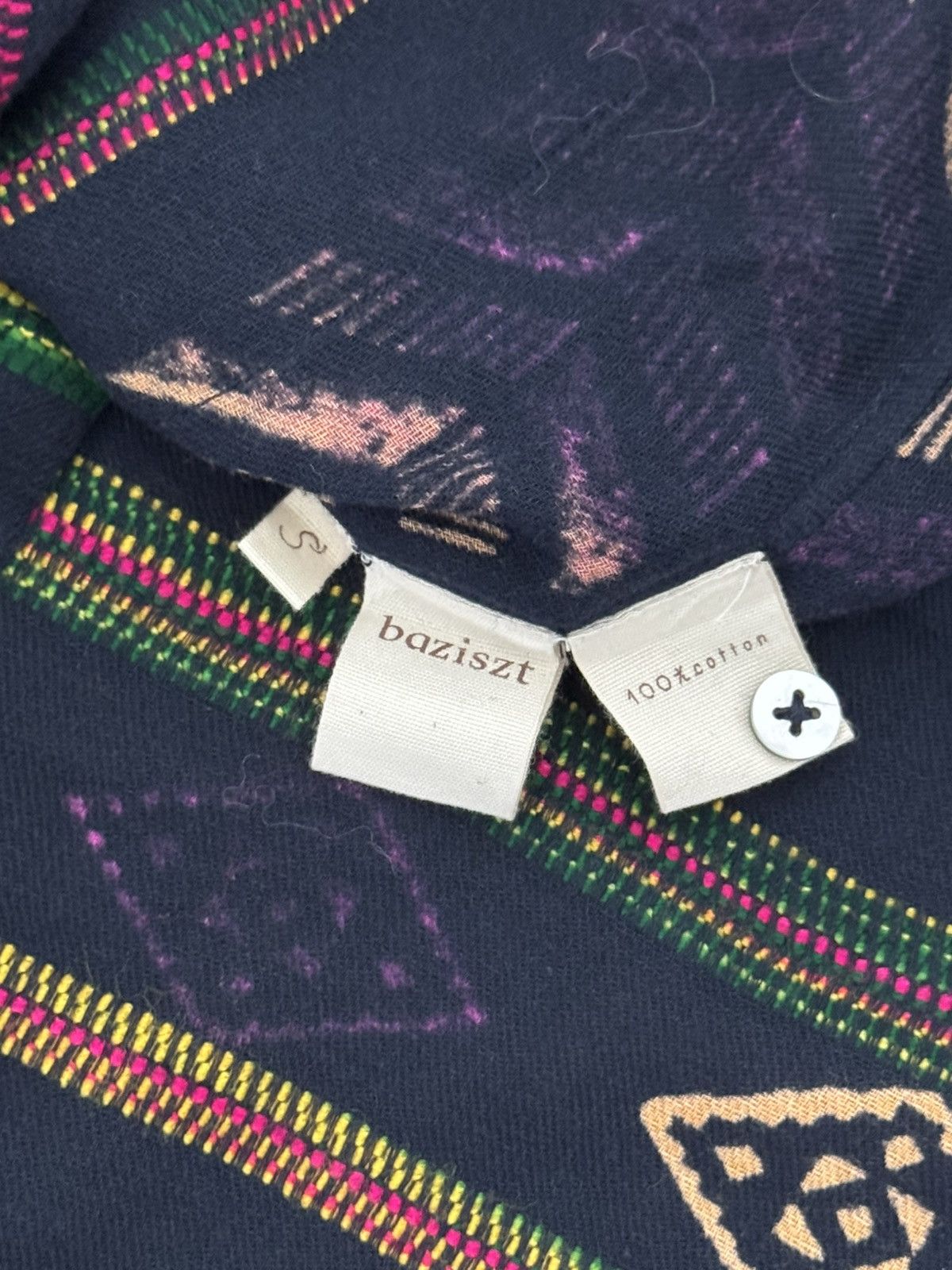 Other Baziszt Camp Collar Woven Geometric Shirt 100% Cotton Size US S / EU 44-46 / 1 - 4 Thumbnail