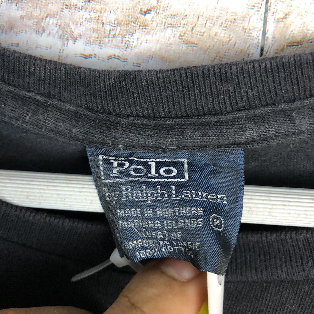 Polo Ralph Lauren Polo Ralph Lauren vintage Black faded Pocket Tee #A233 Size US L / EU 52-54 / 3 - 8 Thumbnail