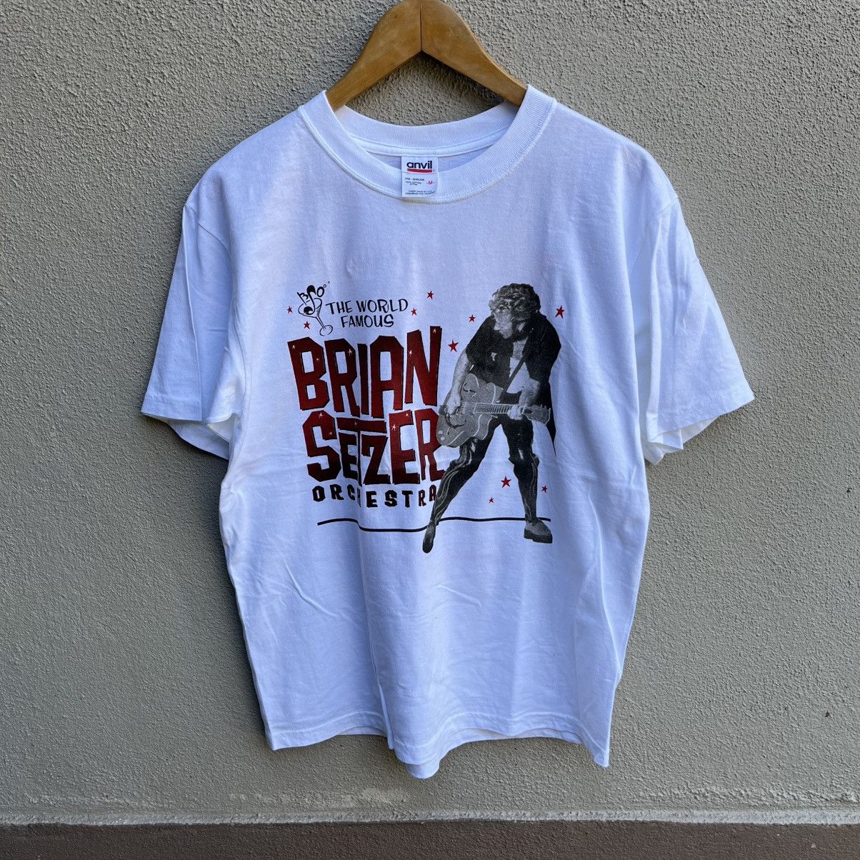 Band Tees Vintage BRIAN SETZER Orchestra tee rockabilly Size US M / EU 48-50 / 2 - 1 Thumbnail