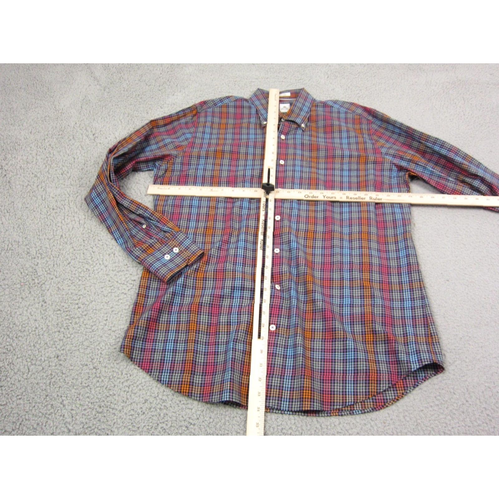 Peter Millar Peter Millar Shirt Adult Large Pink Purple Blue Cotton Colorful Mens Button Up Size US L / EU 52-54 / 3 - 6 Thumbnail
