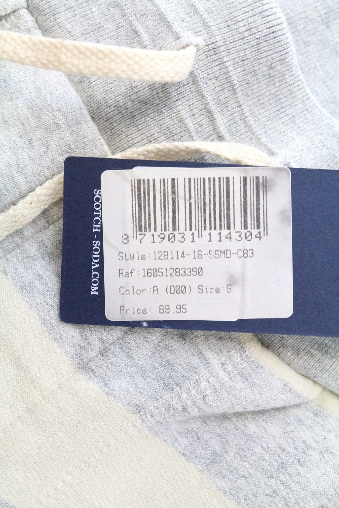 Scotch & Soda HOME ALONE S Grey Striped Cotton Joggers 75587 Size US 30 / EU 46 - 5 Thumbnail