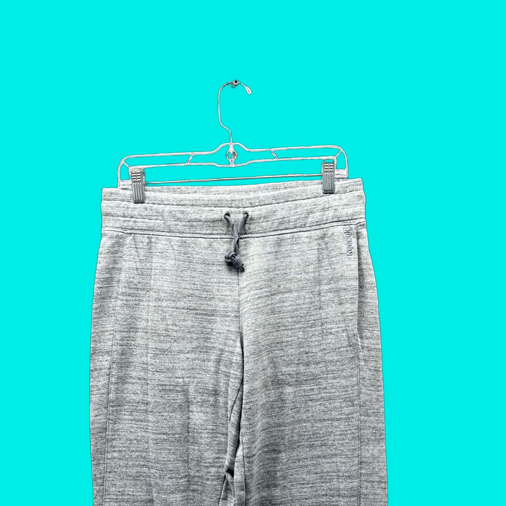 Reebok Reebok Sweatpants Women Small Heather Gray Athletic Straight Elastic Waist Gym Size 28" / US 6 / IT 42 - 1 Thumbnail