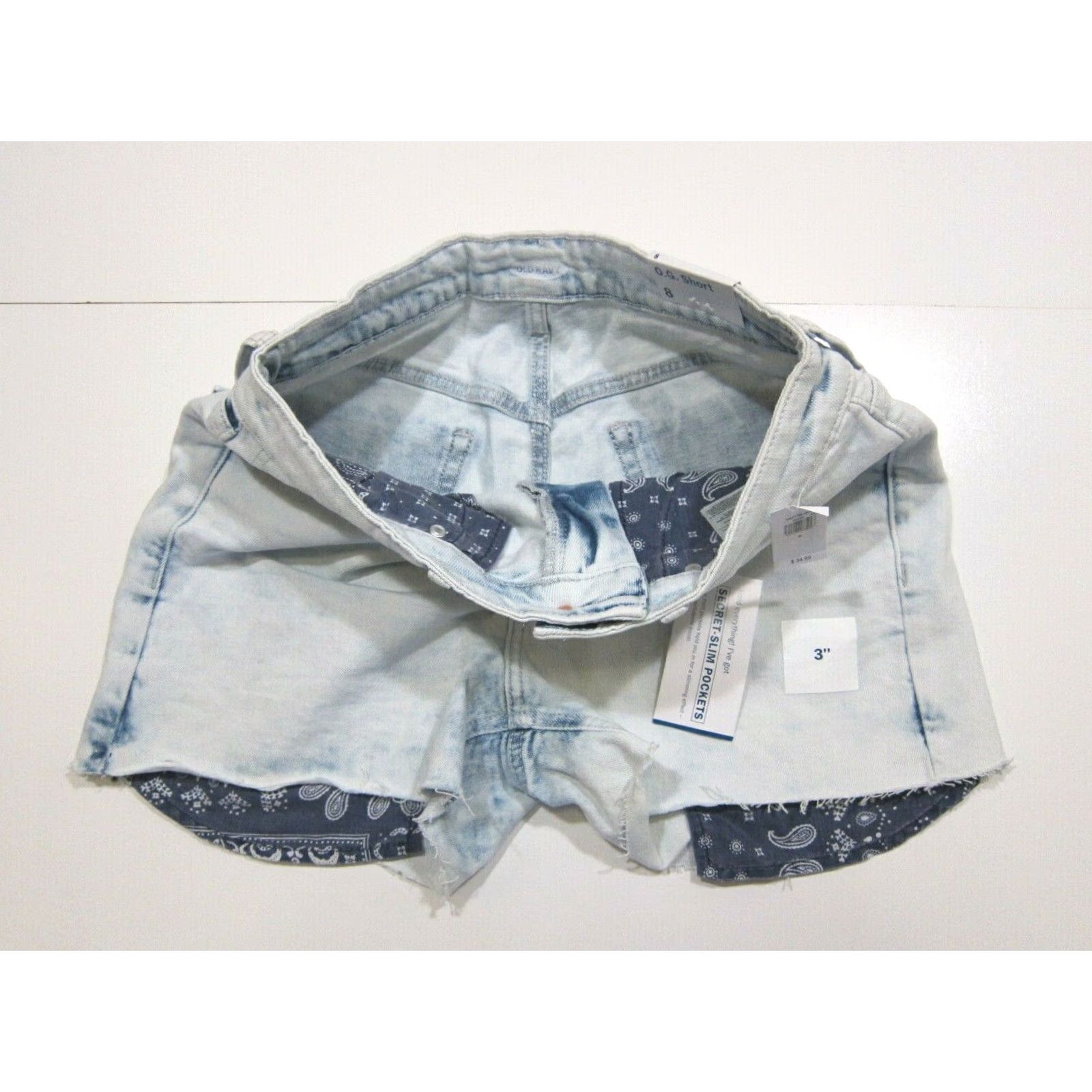 Old Navy Old Navy Light Wash Cotton High Rise Waist O.G. Cut Off Jean Shorts Women 8 Size 30" / US 8 / IT 44 - 7 Thumbnail