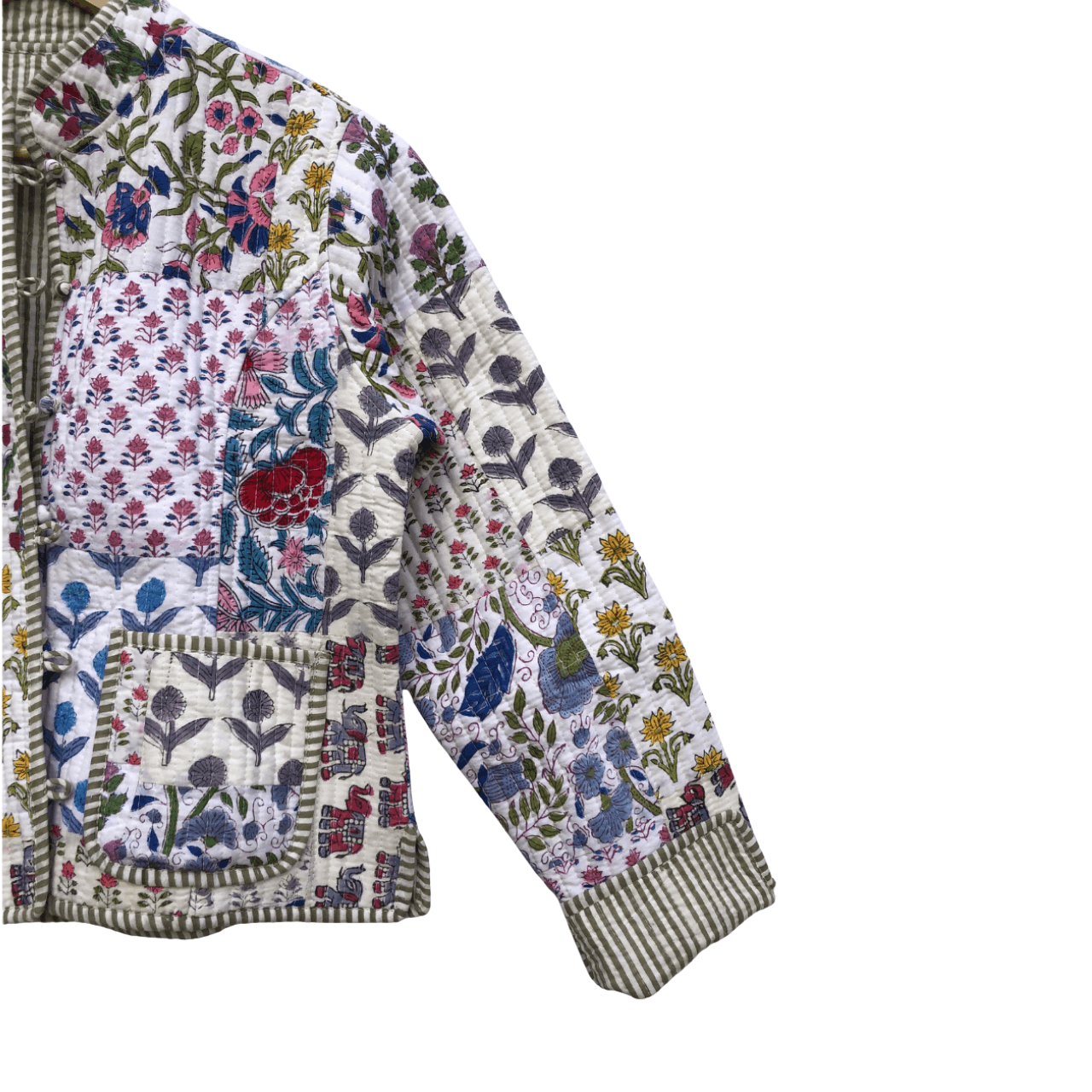 Vintage Floral Print Quilted Jacket Vintage Short Jackets Size S / US 4 / IT 40 - 6 Thumbnail