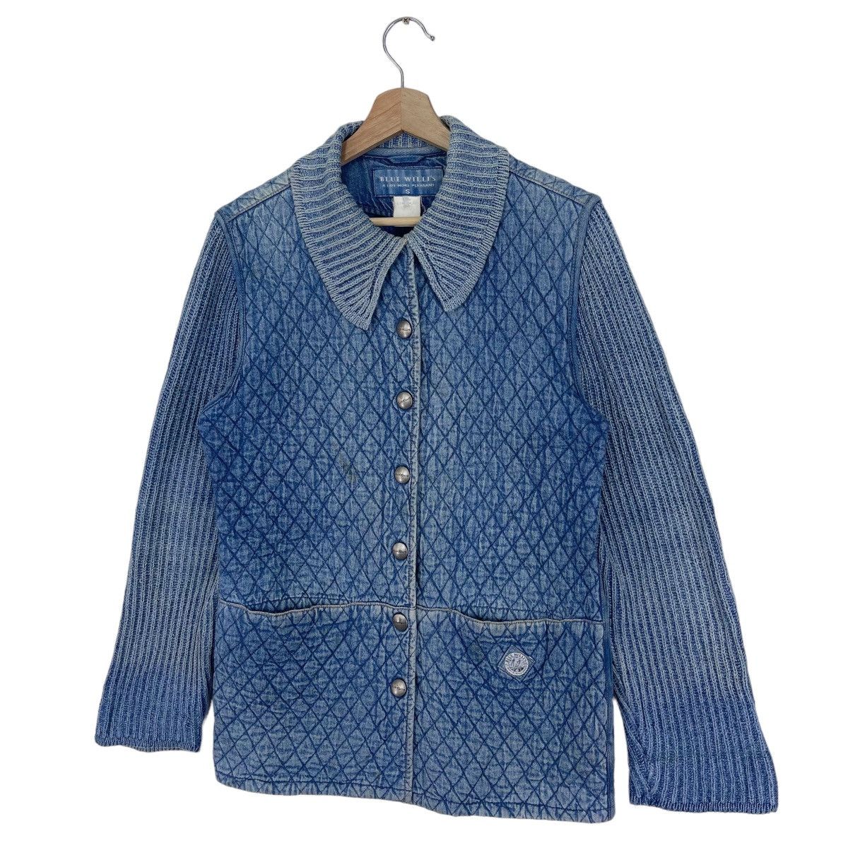 45rpm × Indigo Blue Willis Quilted Indigo Denim Jacket Size US S / EU 44-46 / 1 - 2 Thumbnail