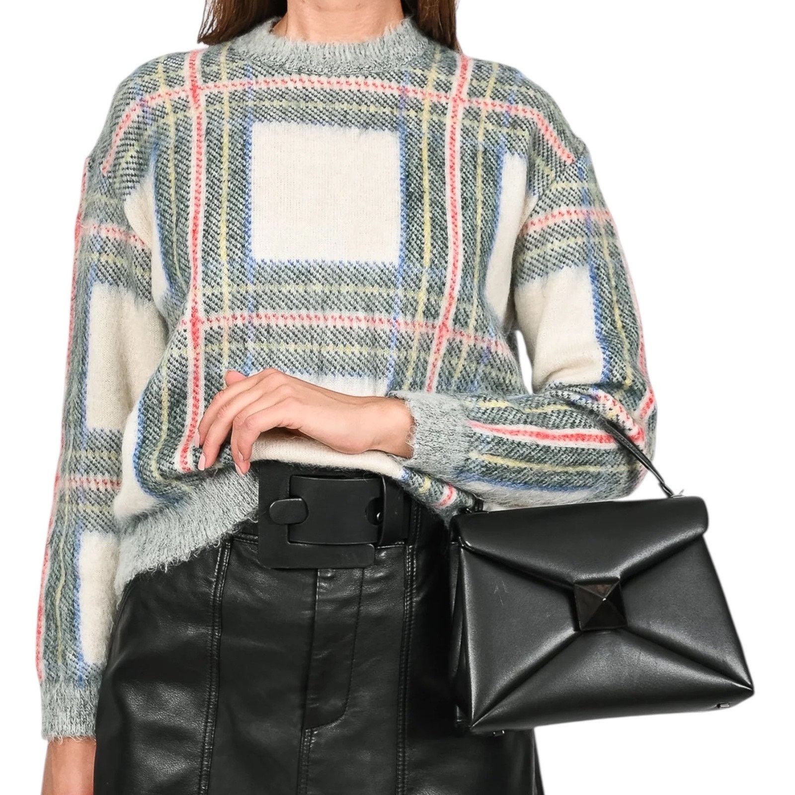Valentino Valentino Garavani One Stud Small Top Handle Leather Black Size ONE SIZE - 1 Thumbnail