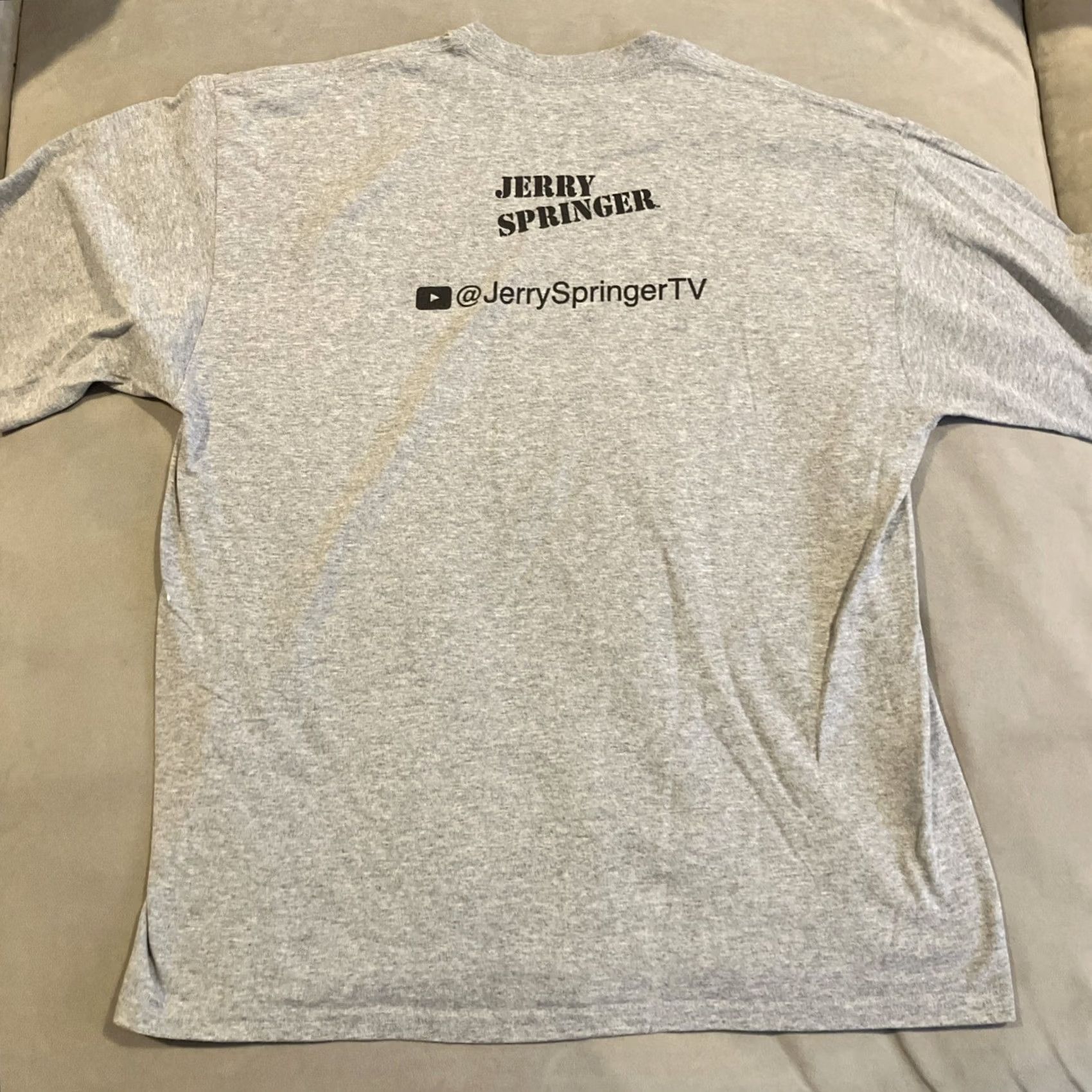 Soffe VINTAGE Soffe JERRY SPRINGER SHOW MET HER ON SPRINGER T Shirt Size XL RARE Mens Size US XL / EU 56 / 4 - 4 Thumbnail