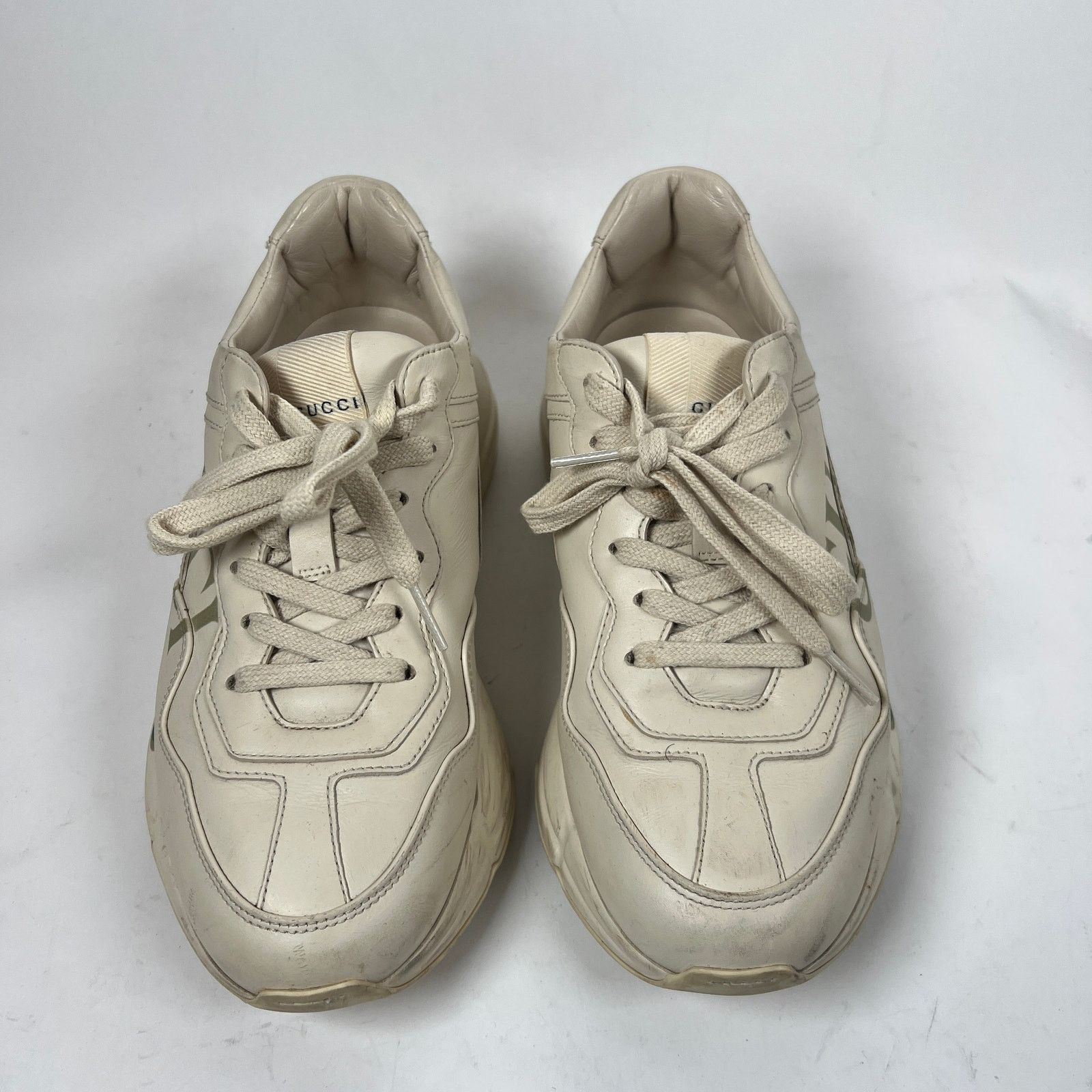 Gucci Gucci Cream Classic Logo Rhyton Sneaker Size 38 Size US 8 / IT 38 - 2 Thumbnail