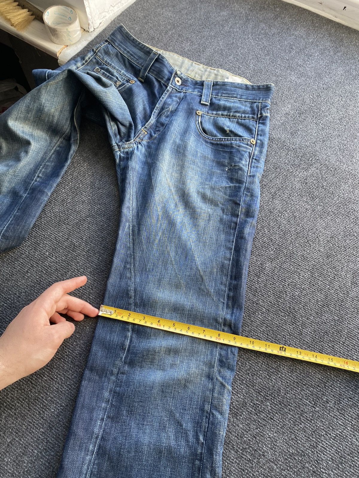 G-Star 🔥Opium Punk G Star Distressed blue mens jeans relaxed 34 siz Size US 34 / EU 50 - 9 Thumbnail