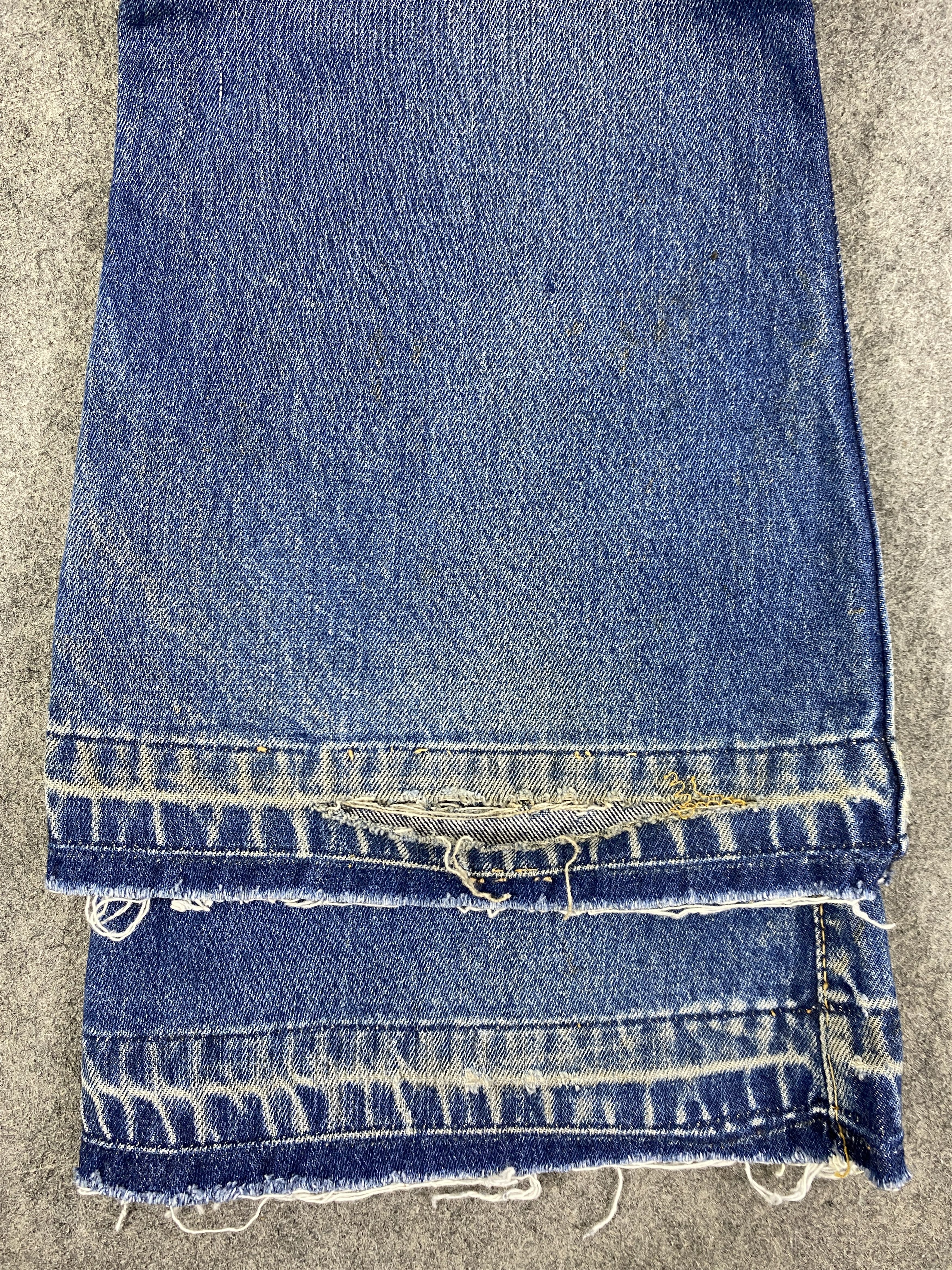 Japanese Brand Faded Blue Vintage Big-John Flare Jeans 29x28.5 - JN3371 Size US 29 - 14 Thumbnail