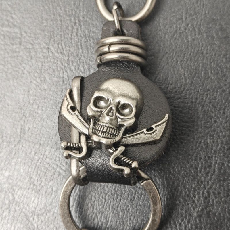 Japanese Brand Retro punk chain skull leatherwear Size ONE SIZE - 4 Thumbnail