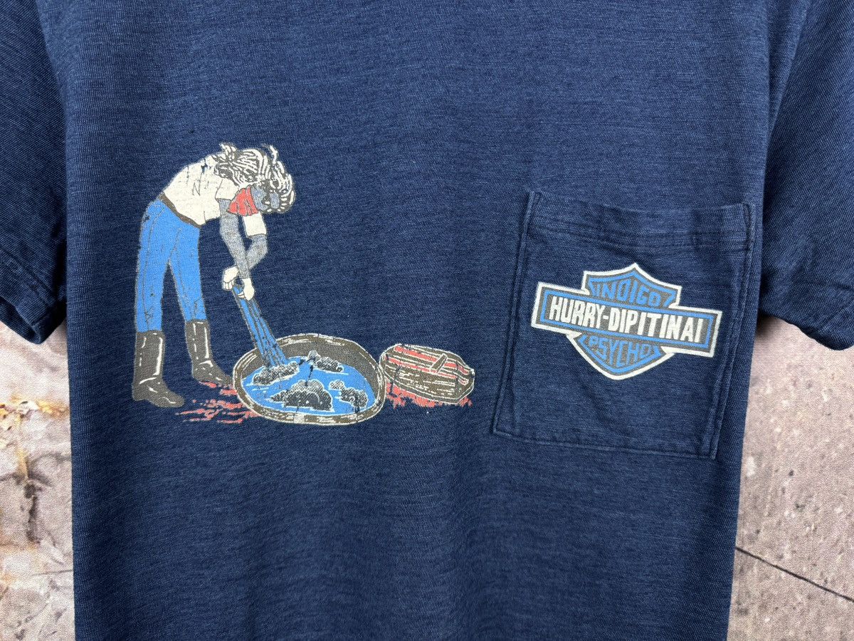 Kapital Kountry Men’s Kapital Indigo Psycho Hurry-Dipitinai T-Shirt Size 4 Size US M / EU 48-50 / 2 - 6 Thumbnail