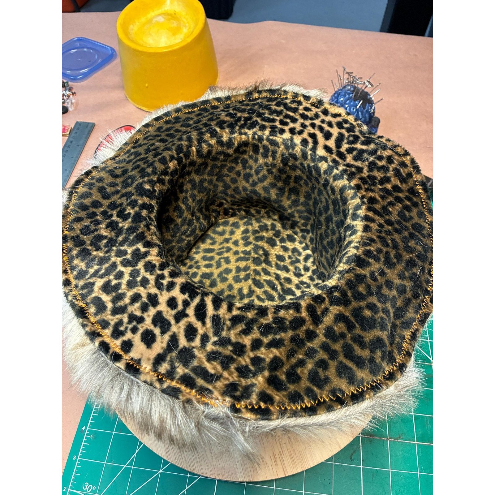 Other Upcycled Faux Fur Bucket Hat – Leopard Lined, Floppy Brim Size ONE SIZE - 15 Thumbnail