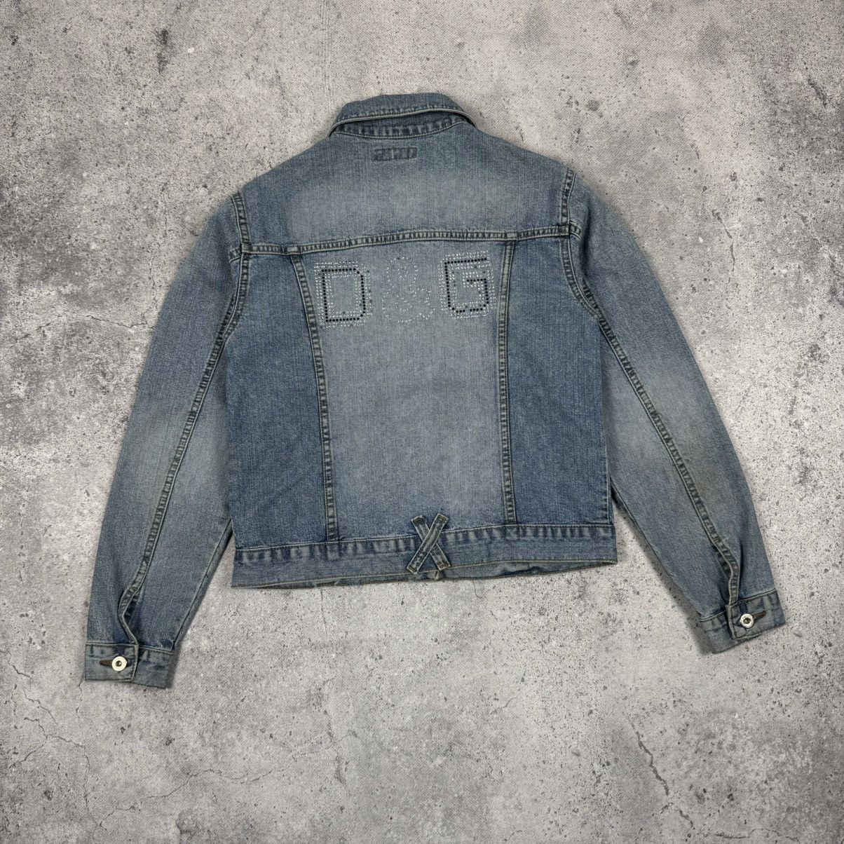 Dolce & Gabbana × Vintage Vintage Dolce & Gabbana Y2K Big Logo Washed Denim Jacket Size M / US 6-8 / IT 42-44 - 10 Thumbnail