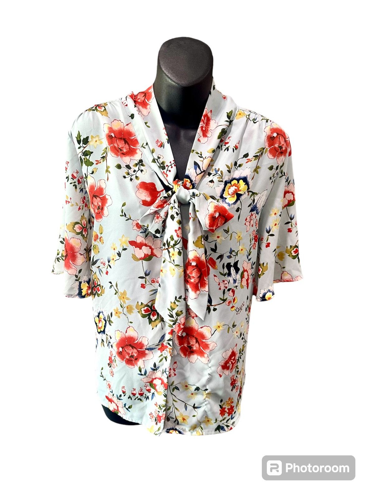 Rachel Zoe Rachel Zoe Floral Short Sleeve Tie Button Down Size XL / US 12-14 / IT 48-50 - 1 Thumbnail