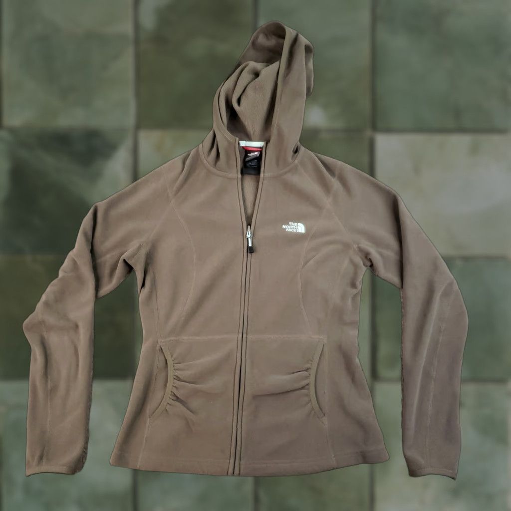 The North Face VINTAGE North Face Fleece Hoodie Womens S Green Polartec Full Zip Outdoor Jacket Size S / US 4 / IT 40 - 1 Thumbnail
