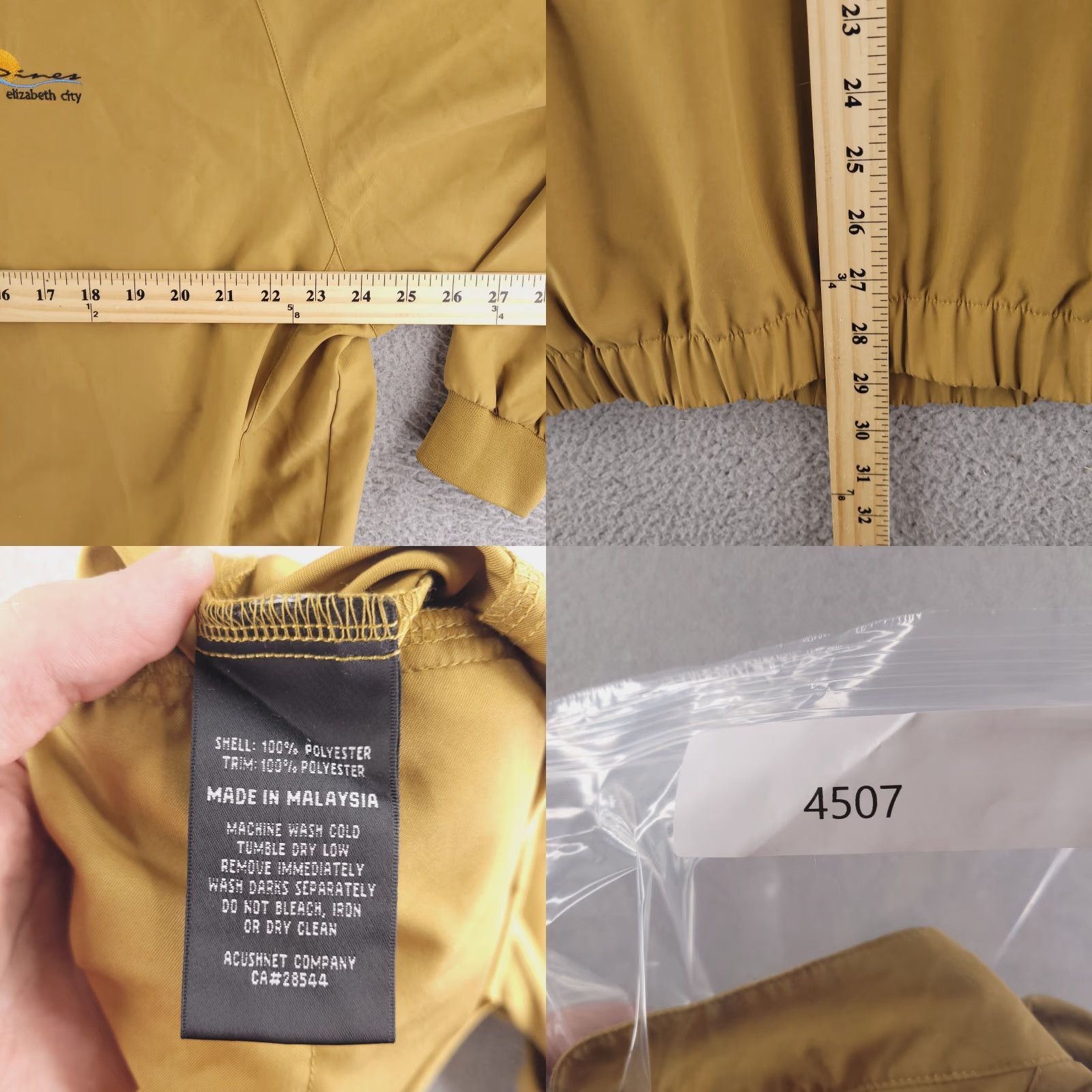 Footjoy FootJoy Jacket Mens Large Yellow Mustard Golf Windbreaker The Pines Size US L / EU 52-54 / 3 - 8 Thumbnail