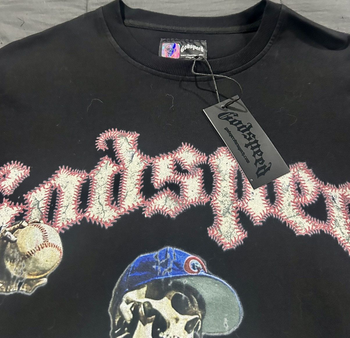 Godspeed Godspeed Strike Out L/S Tee - Washed Black size Lg Size US L / EU 52-54 / 3 - 3 Thumbnail