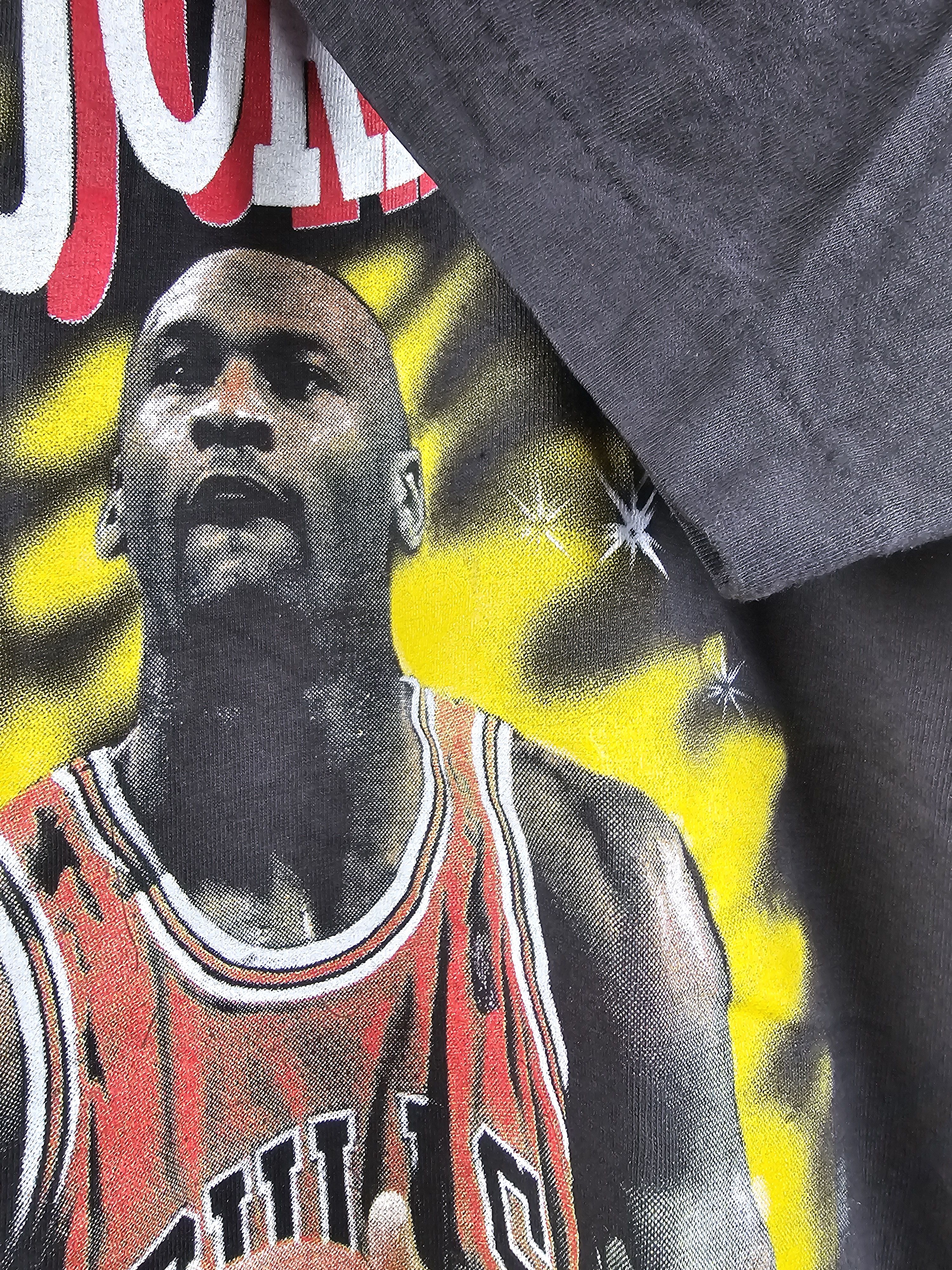 NBA × Vintage 90s Michael Jordan NBA Rap Tee XL 22" 27.5" Size US XL / EU 56 / 4 - 3 Thumbnail