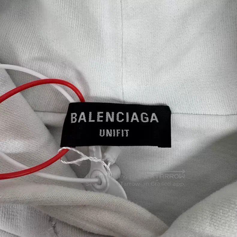 Balenciaga Balenciaga Letter Embroidered Fleece Hoodie Size US XXS / EU 40 - 6 Thumbnail