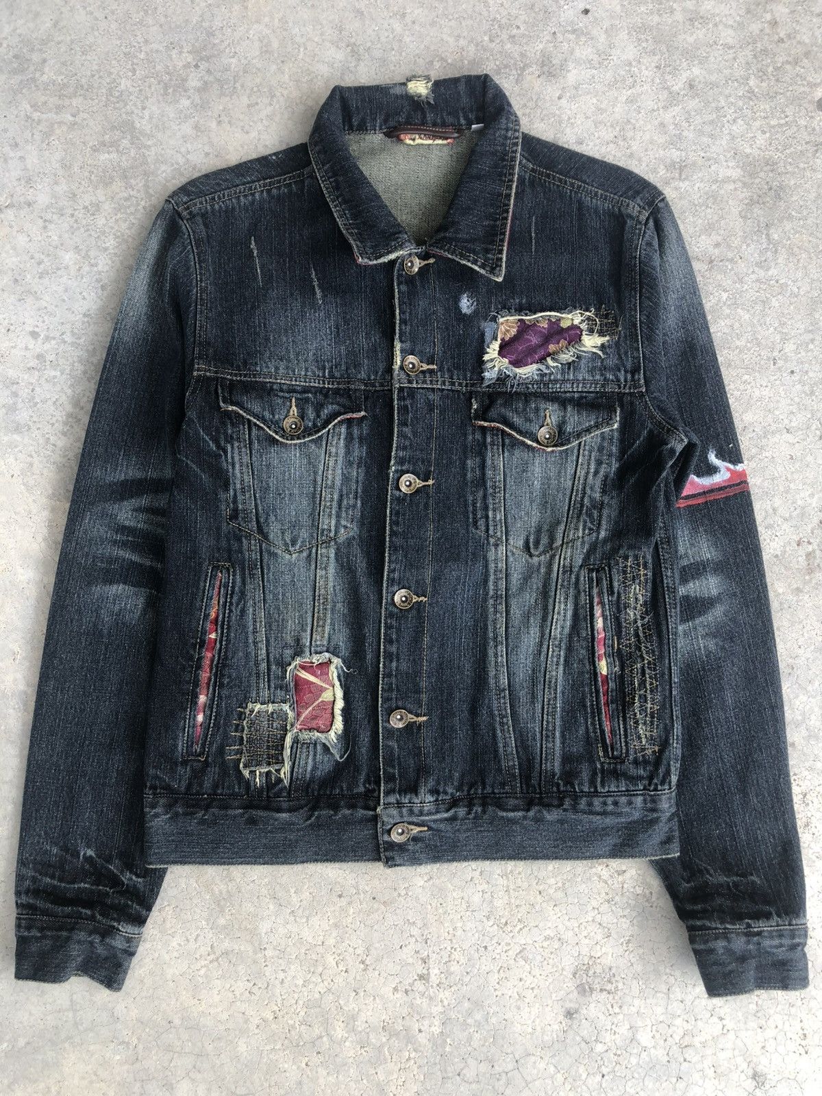 Japanese Brand Japanese Gumu Sashiko jacket Denim Jacket Patchwork Size US M / EU 48-50 / 2 - 2 Thumbnail